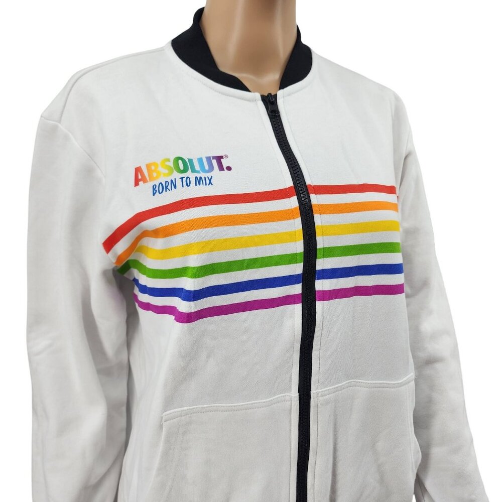 Absolut Born To Mix Rainbow Bomber Jacket M